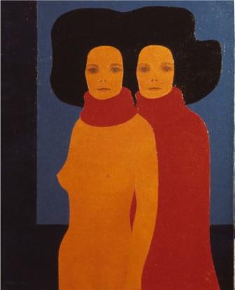 Rossella Falk - olio su tela cm 80 x 100
